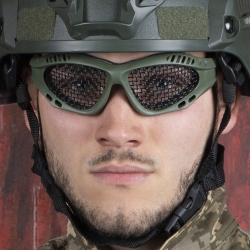 Окуляри тактичні для захисту очей із сіткою