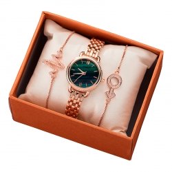 Подарунковий жіночий набір з годинником і браслетами.