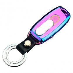 Електронна USB запальничка брелок з ліхтариком