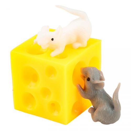 Антистресс игрушка сыр с мышками - фото 1