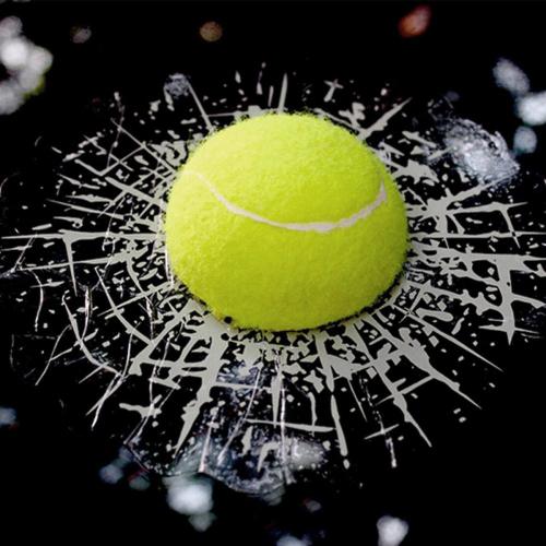 Наклейка теннисный мяч в стекле