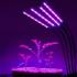 Гнучка настільна ультрафіолетова світлодіодна лампа для рослин на 4 головки