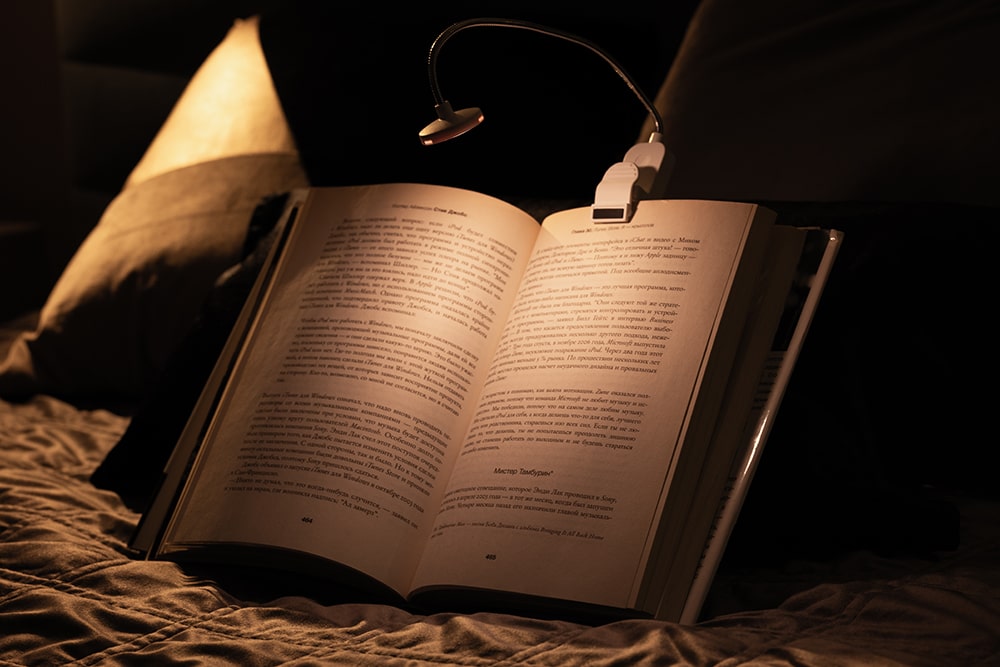 фонарик с зажимом для книг