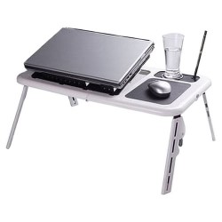 Складний столик для ноутбука Е-table з USB вентиляторами