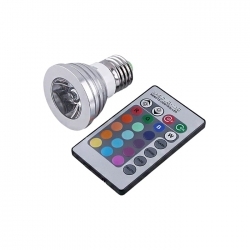 Светодиодная лампа с пультом ДУ (RGB LED Лампочка E27)