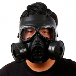 Захисна маска противогаз з вентилятором