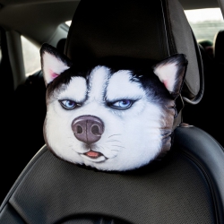 Подушка на подголовник автомобиля в виде собаки