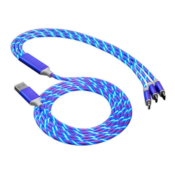 Светящийся USB кабель для быстрой зарядки 3 в 1