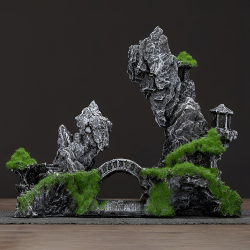 Декорация в террариум в виде скалы с мостиком