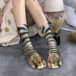 3D носки кошачьи лапки