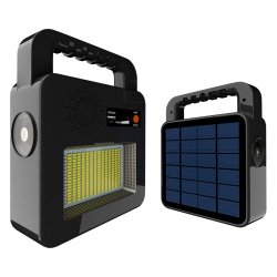 Bluetooth фонарь с солнечной панелью светодиодный