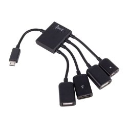 Micro USB OTG Hub - розгалужувач для планшета, смартфона 4 в 1