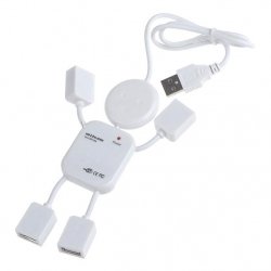 USB хаб человечек на 4 порта с индикацией работы (USB Hub)