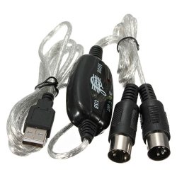 USB midi кабель для подключения синтезатора (2 м)