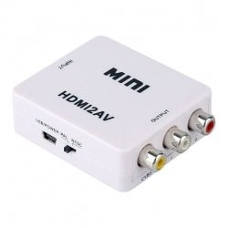 Конвертер видеосигнала HDMI в AV (RCA тюльпан) для телевизоров