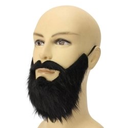 Накладная искусственная борода и усы (длина 17 см)