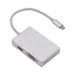 Перехідник USB-C HDMI VGA з хабом USB 3.0 для телефона, ноутбука