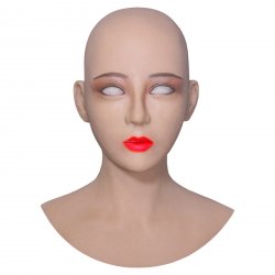 Латексная реалистичная маска девушки без волос