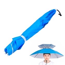 Подвійна парасолька-капелюх на голову від дощу і сонця
