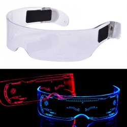 Прозорі LED окуляри які світяться