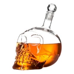 Графин у формі черепа з корком для алкогольних напоїв