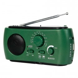Динамо радио с фонариком и повербанком для телефона (800 мАч)