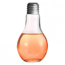 Скляна пляшка у формі лампочки для коктейлів 350 мл