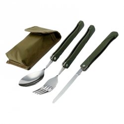 Тактический набор столовых приборов в чехле (ложка, вилка, нож)