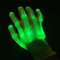 Светящиеся перчатки с подсветкой на пальцах