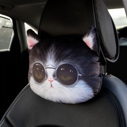 Подушка для автомобіля на підголівник у вигляді кота