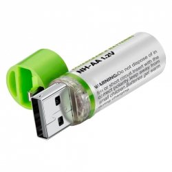 Акумуляторна USB батарейка АА (1450 мАг)