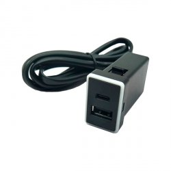 Встраиваемая зарядка для автомобиля USB TYPE-C QC3.0