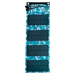 Солнечная панель для зарядки гаджетов в походе на 7 Вт с 2xUSB 5V с камуфляжем