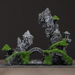 Декорация в террариум в виде скалы с мостиком