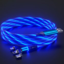 Светящийся магнитный usb кабель для зарядки телефона (1 м)